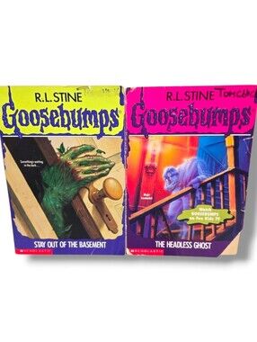 Goosebumps Vintage Lot: Headless Ghost + Stay Out of the Basement 1992/1995 1stE